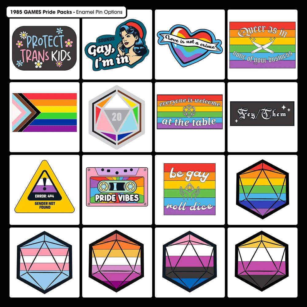 Pride Mystery Dice - Rainbow Themed Dice Sticker & Pin