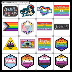 Pride Mystery Dice - Rainbow Themed Dice Sticker & Pin