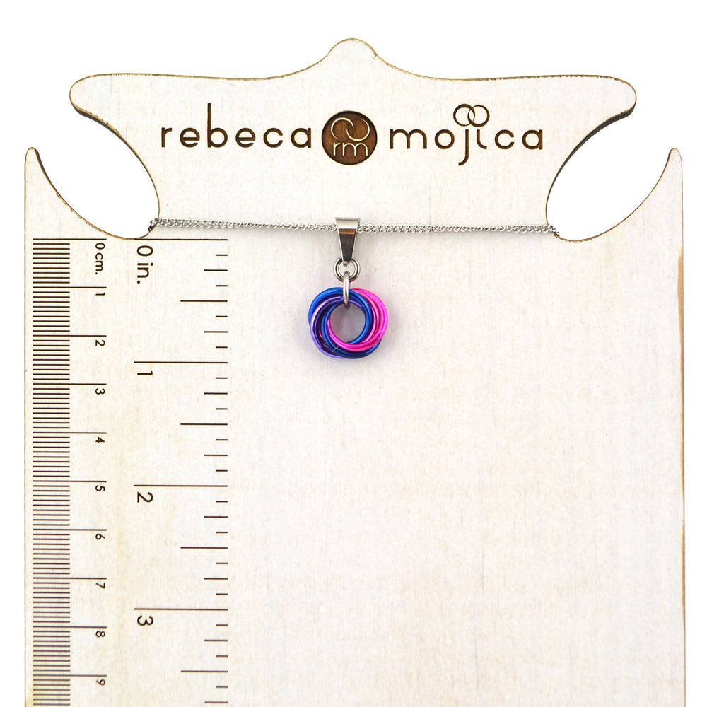 Bisexual Pride Pendant - Small Swirl