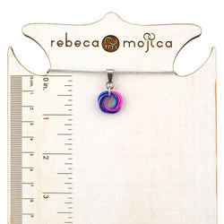 Bisexual Pride Pendant - Small Swirl
