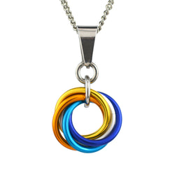 LGBTQ Pride Small Swirl Pendant - 24+ Flags: Agender