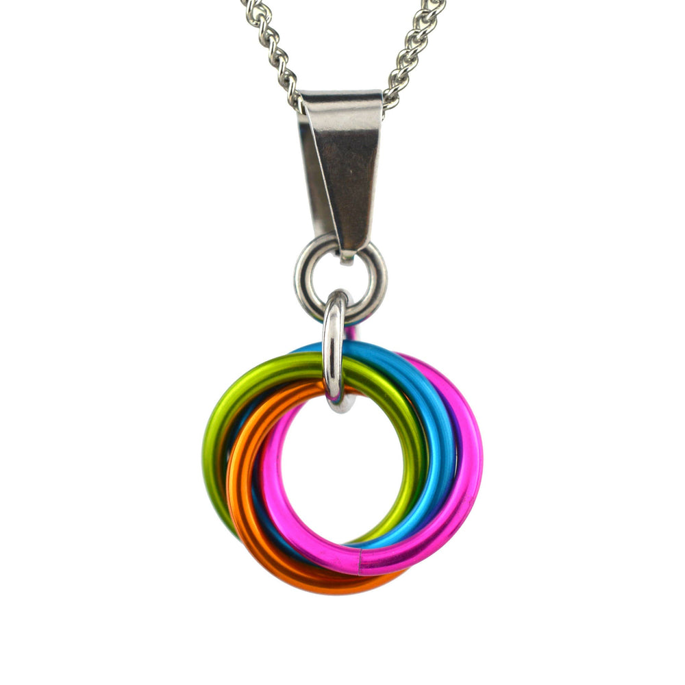 LGBTQ Pride Small Swirl Pendant - 24+ Flags: Bisexual