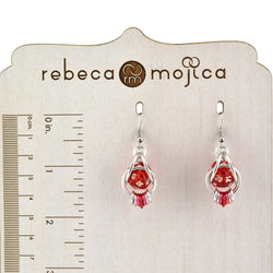 D20 Earrings - LGBTQ Rainbow or Ombre Coil: Rainbow / Turquoise