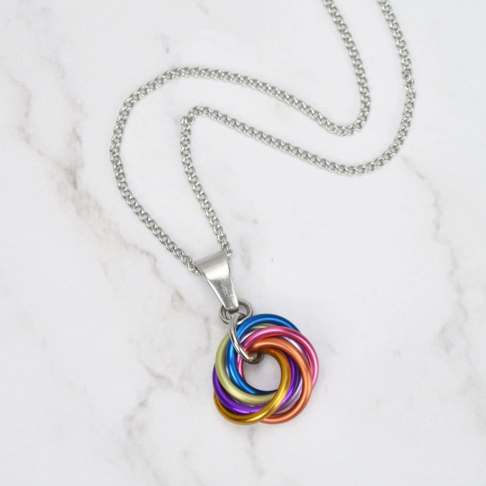 Xenogender Pride Pendant - Small Swirl