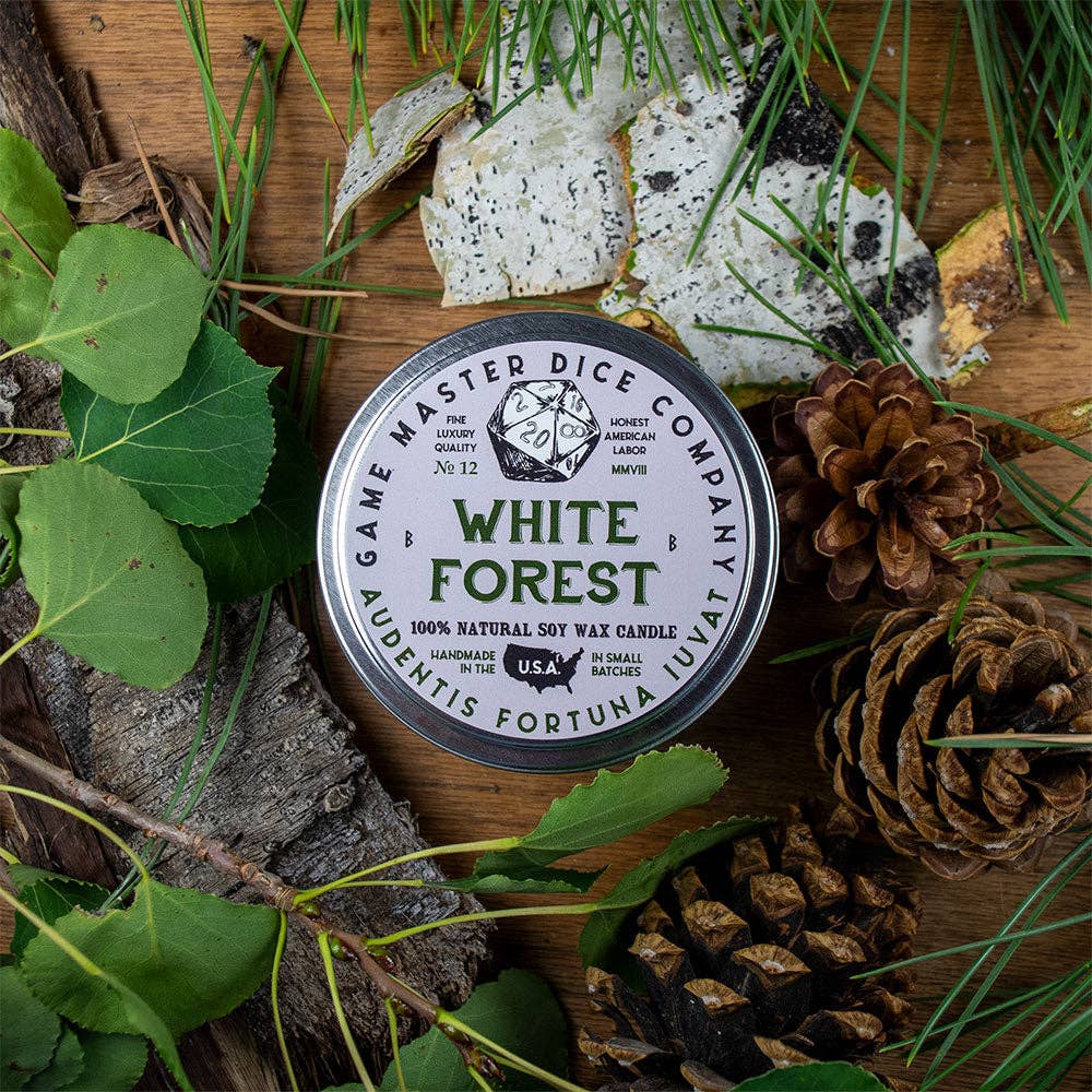 White Forest Gaming Candle: 8oz