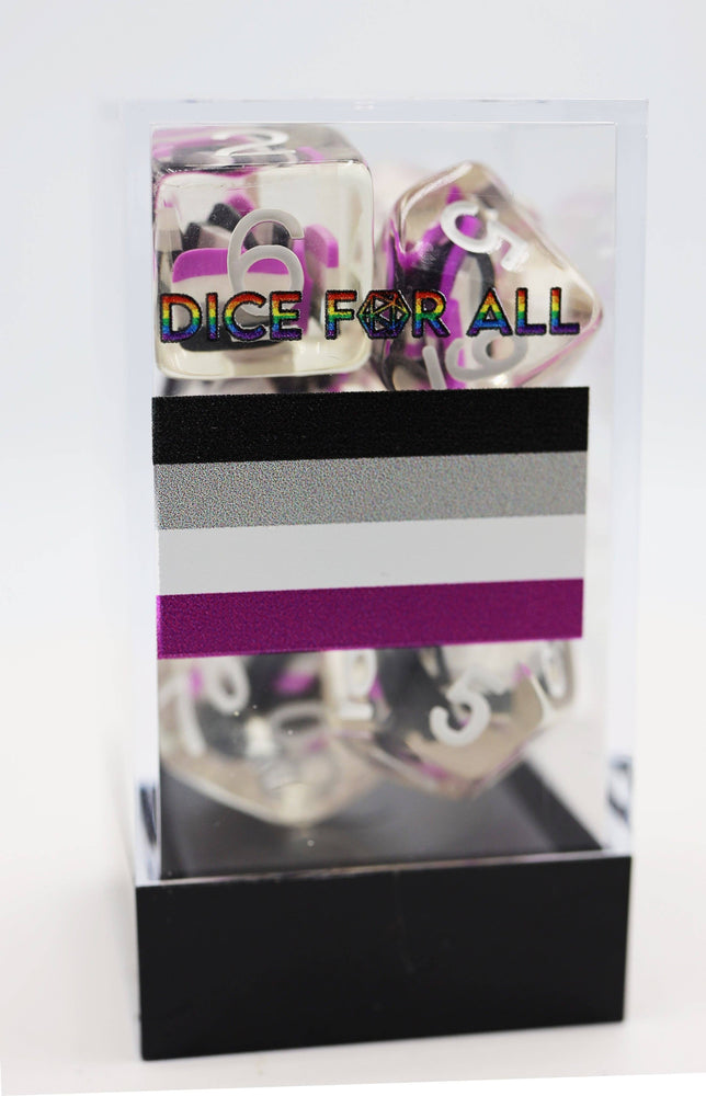 Asexual Flag RPG Dice Set