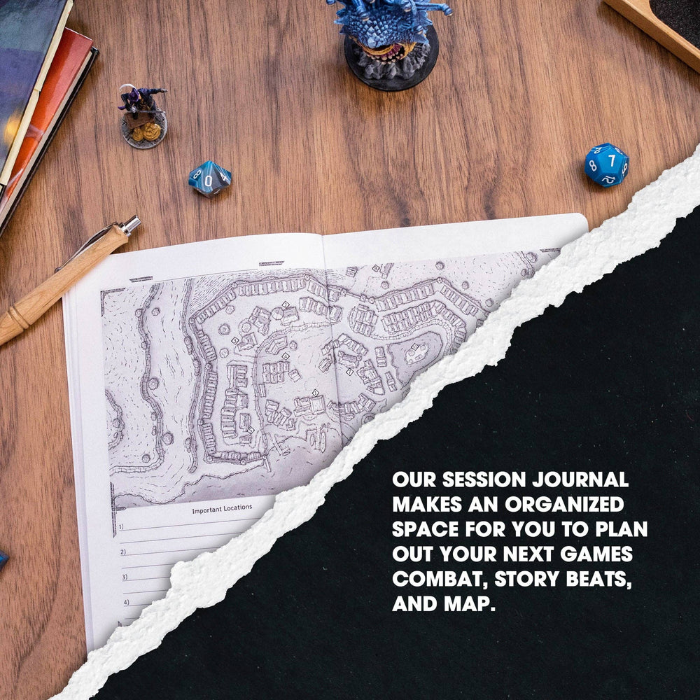 DM Journal Set – RPG Campaign Notebooks for D&D Game Masters: Red
