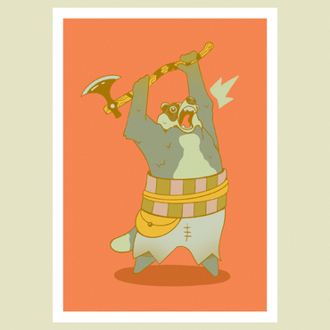 Barbarian Badger Print