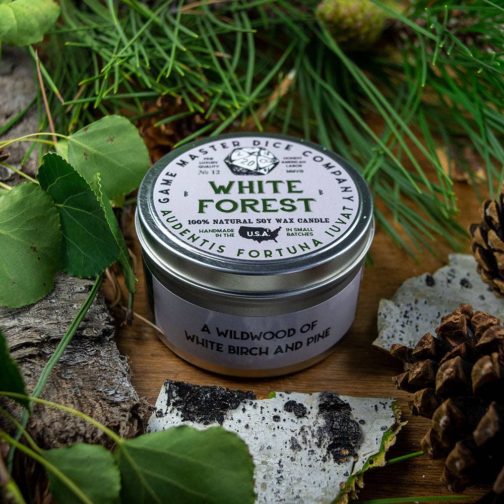 White Forest Gaming Candle: 8oz