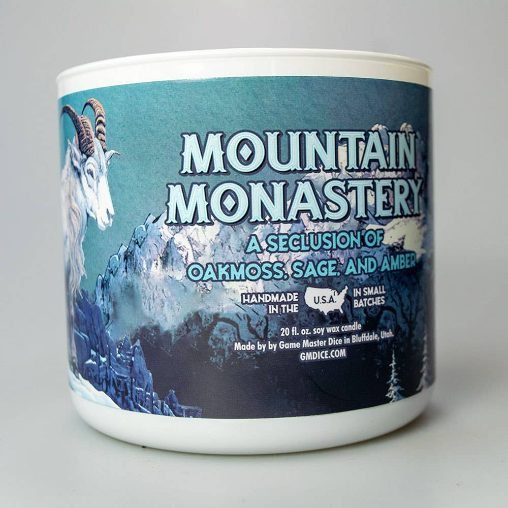Mountain Monastery Gaming Candle: 8oz