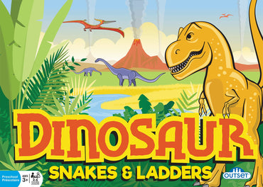 Dinosaur Snakes and Ladders (Vintage Design)  Board Game