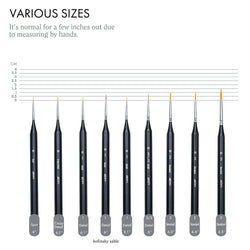 ARTIFY 9 PCS Round Tip Miniature Detail  Paint Brush Set