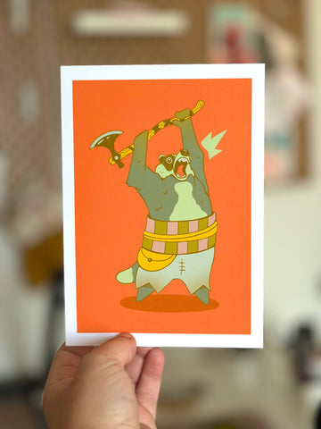 Barbarian Badger Print