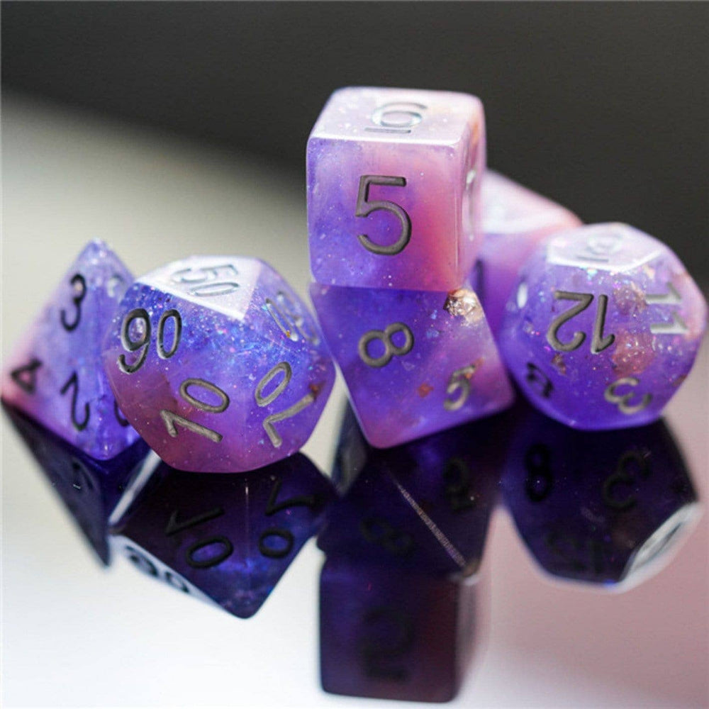 Pink & Purple Seabed Treasure RPG Dice Set