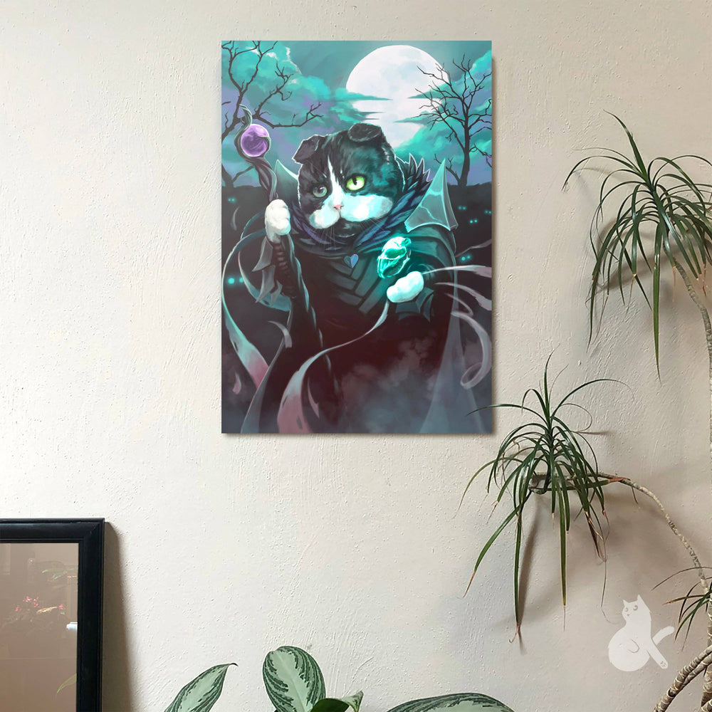 Necromancer Cat Prints: 8.5 x 11" Print