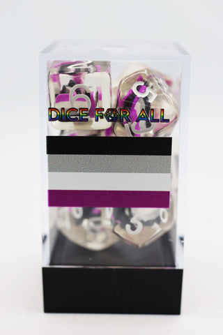 Asexual Flag RPG Dice Set
