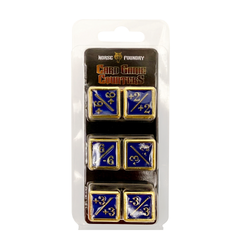 +1/+1 & -1/-1 D6 Cursed Coast Pack of 6 CCG Metal Dice