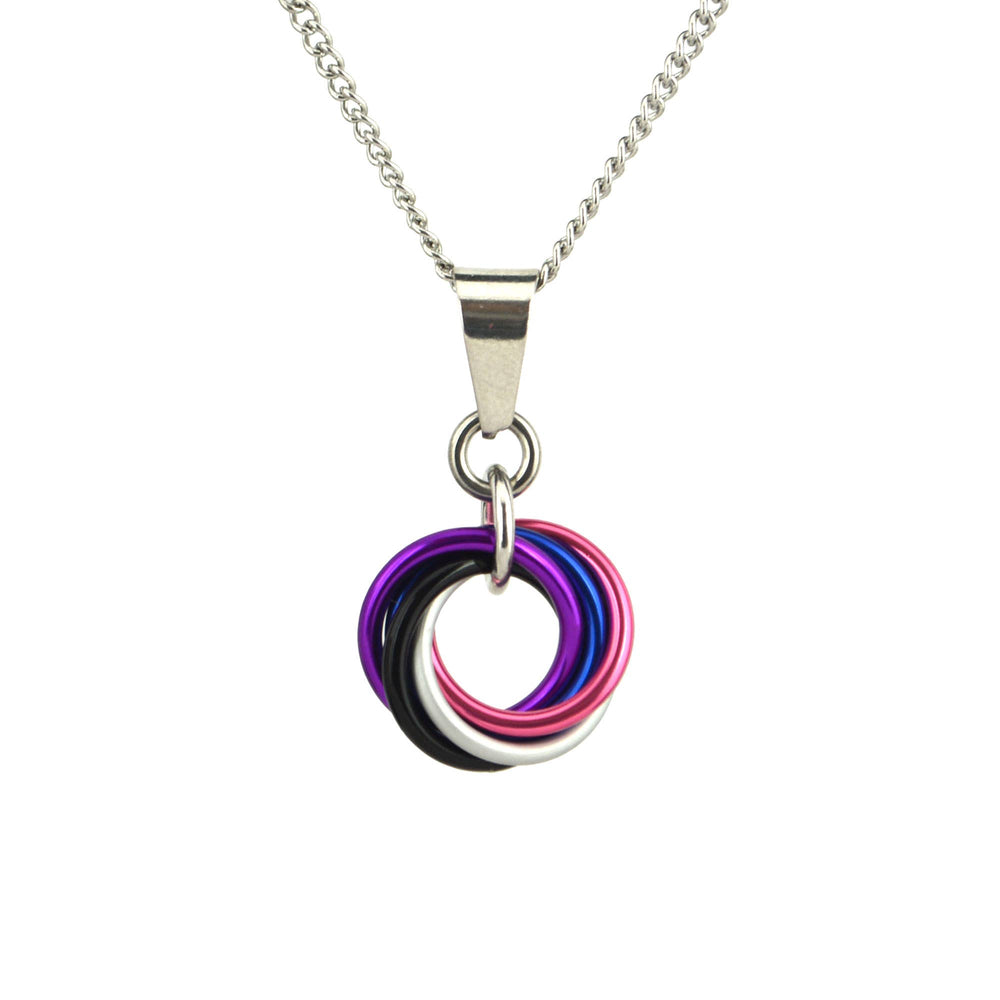 Genderfluid Pride Pendant - Small Swirl