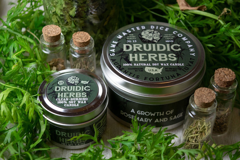 Druidic Herbs Gaming Candle: 8oz