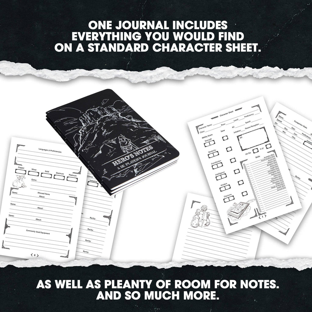 Hero Journals: Player Character Notebooks 3-Pack: Purple