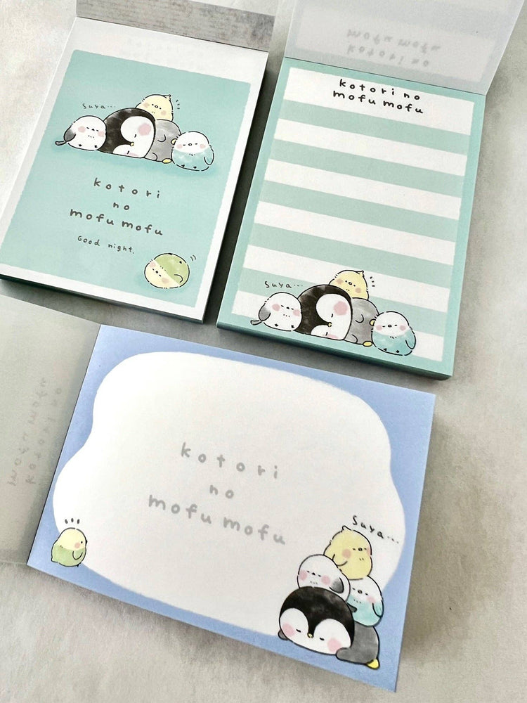 212233 Birds kotori no mufu mofu Mini Notepad-10
