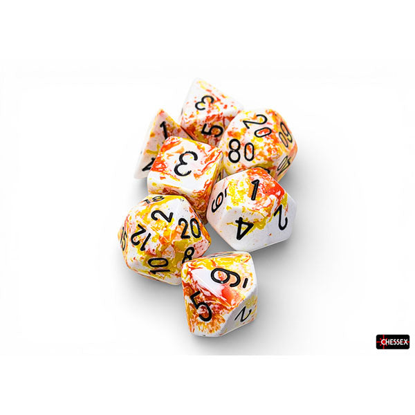 Chessex 7-Die Set Brush Dice - Sunrise