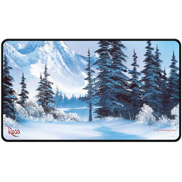Playmat: Black Stitched - Bob Ross Winter Paradise