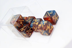 -1/-1 Red & Blue Glitter Counters  for Magic - set of 8