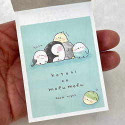 212233 Birds kotori no mufu mofu Mini Notepad-10