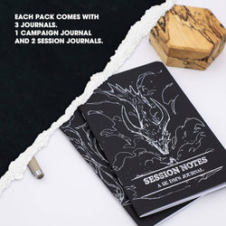 DM Journal Set – RPG Campaign Notebooks for D&D Game Masters: Black
