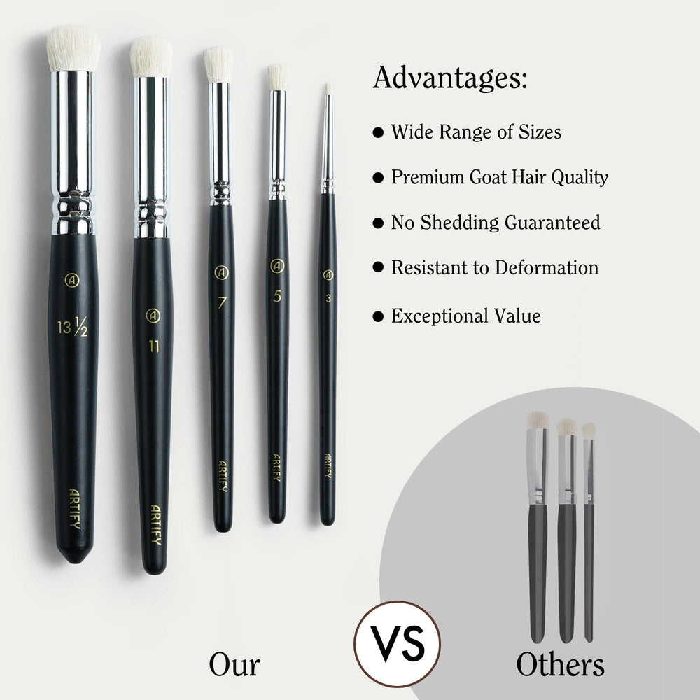 ARTIFY 5 PCS Drybrush Set for Miniature and Model, Expert Series - Black