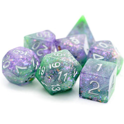 Green & Purple Seabed Treasure Dice Set