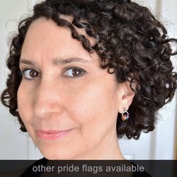 Asexual Pride Flag - Tiny Chainmaille Earring