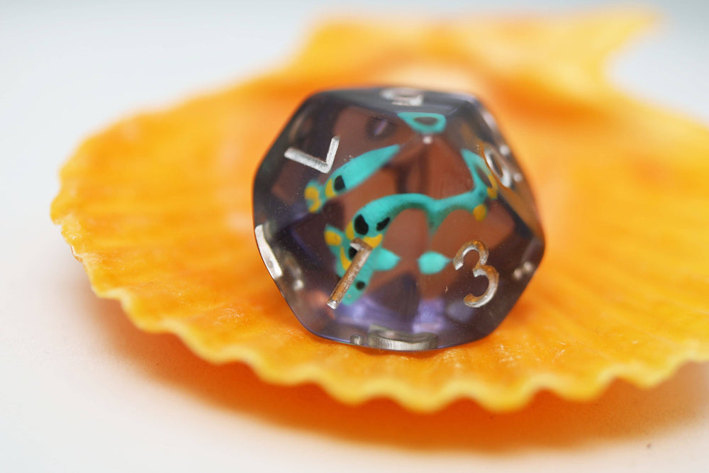 Turquoise Koi RPG Dice Set