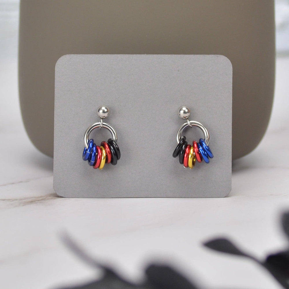 Polyamorous Pride - Tiny Hoop Flag Earring