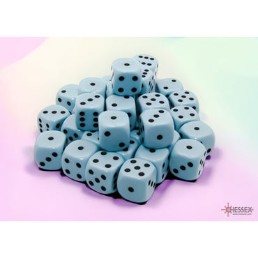 Chessex 12mm d6 (36) Opaque - Pastel-Blue/Black
