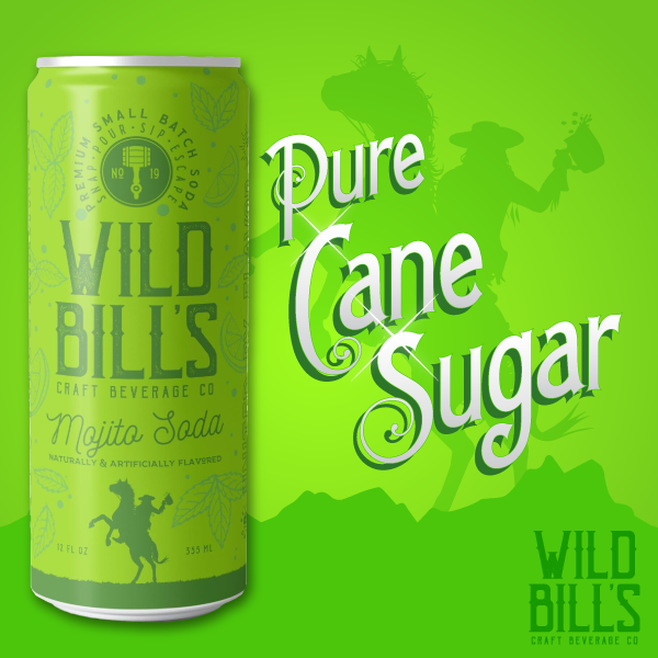 Wild Bill's - Mojito Mocktail: Premium Cane Sugar Soda