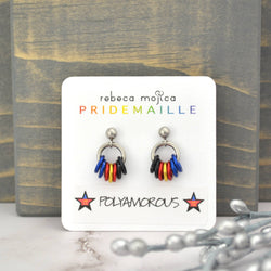 Polyamorous Pride - Tiny Hoop Flag Earring