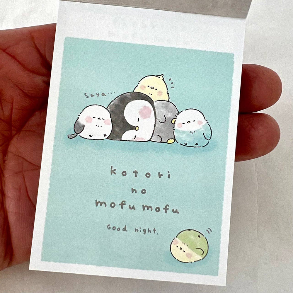 212233 Birds kotori no mufu mofu Mini Notepad-10