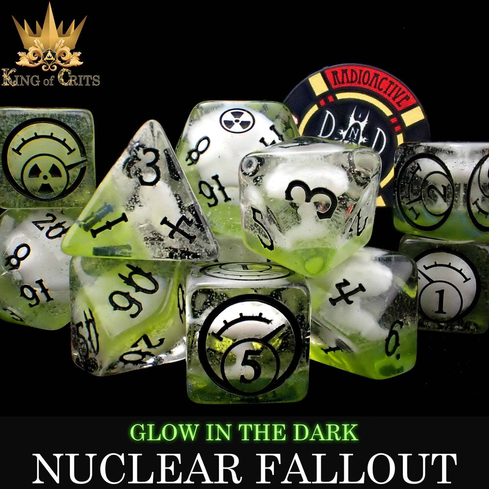 Nuclear Fallout - 11 Dice Set (Glow)