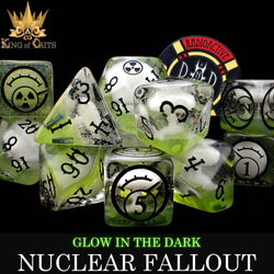 Nuclear Fallout - 11 Dice Set (Glow)