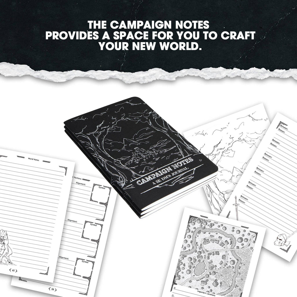 DM Journal Set – RPG Campaign Notebooks for D&D Game Masters: Red