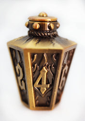 Moonlit Lantern: Golden Flames - Metal RPG Dice Set