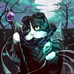Necromancer Cat Prints: 8.5 x 11" Print
