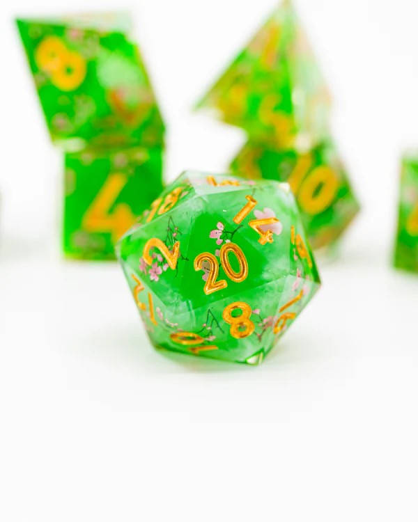 Dryad's Dream | Double Cast | 7 Piece Sharp Edge Dice